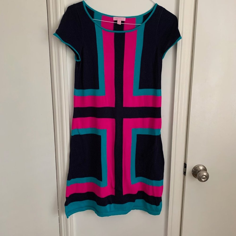 Lilly Pulitzer Multi Color Sweater Dress - EUC
